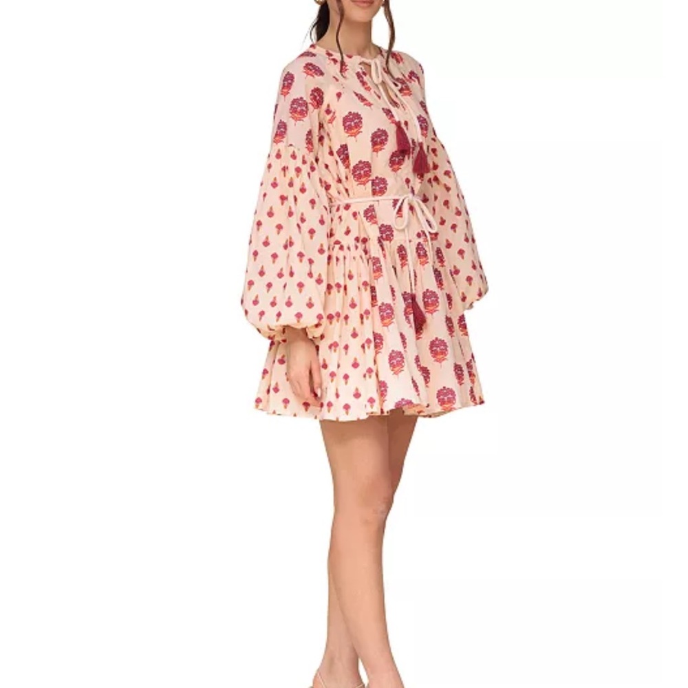 Avec Les Filles Women's Cotton Mixed-Print Mini Dress - Sunset Mul size 4. P-24 - Picture 4 of 16